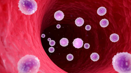 3d rendered illustration of white blood cells