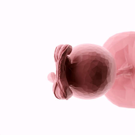 3d rendered illustration of an abstract human fetus - week 5の写真素材