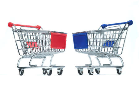metal shopping trolleyの写真素材