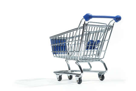 metal shopping trolleyの写真素材