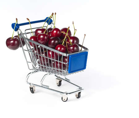 Isolated shopping trolleyの写真素材