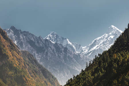 White snow mountains peakの写真素材