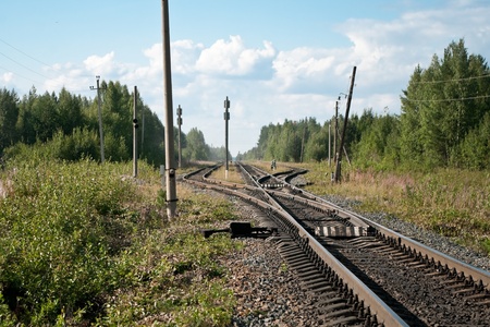 Railroad tracksの写真素材