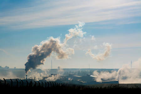 Gases are going directly the nature.の写真素材