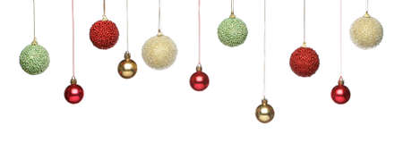 Group of christmas decorations hangingの写真素材