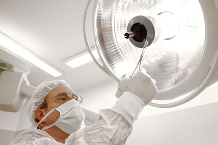 Surgeon working at the operating room