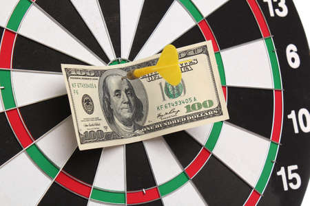 Dollar on bull´s eyeの写真素材