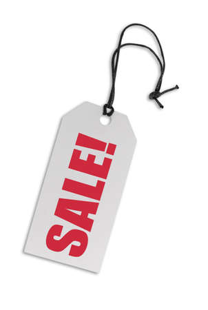 Label tag made of carboard isolated on whiteの写真素材