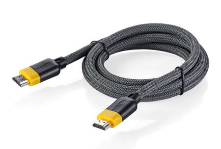 HDMI cable isolated on white background