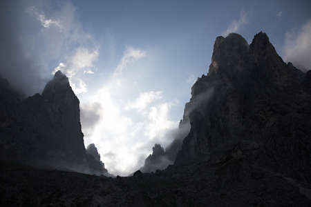 Weather in the mountainsの写真素材