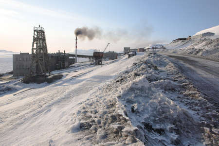 Barentsburg - Russian Arctic cityのeditorial素材