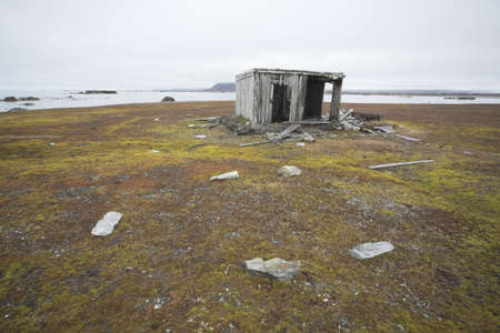 Very old, abandoned wooden hutの写真素材