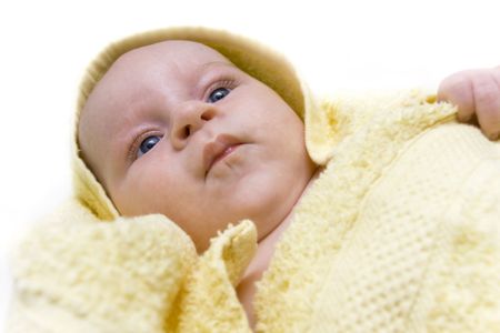 baby after bathの写真素材