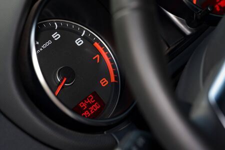 dashboard on sports car