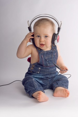 Eight month beautiful baby boyの写真素材