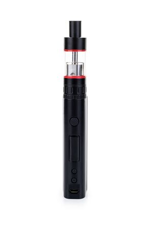 black vape on white isolated backgroundの写真素材