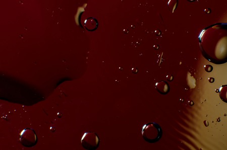 Abstract background of colorful drops and drops of water or oil on the whole frame