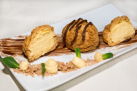 cakes on a white plate