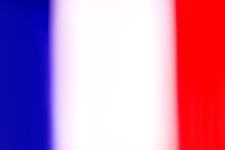 the flag of France in defocusの写真素材