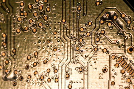 Circuit board. Electronic computer hardware technology. Motherboard digital chip. Tech science...