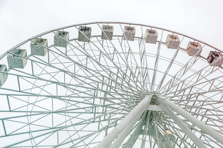 big white ferris wheel full frame. Horizontal frameの写真素材
