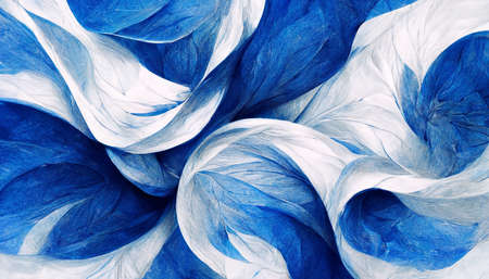 Abstract Blue and White Wave Backgroundの写真素材