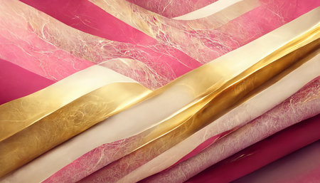 Satin Fabrics Texture. Abstract Wave Pink Background.の写真素材