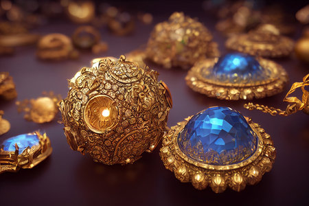 Pirate treasure and precious diamonds.の写真素材