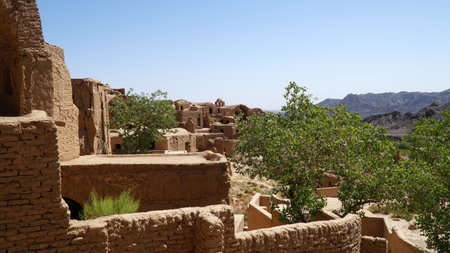 Kharanaq Village (Kharanagh Ardakan Castle) of Yazd, Iranの写真素材