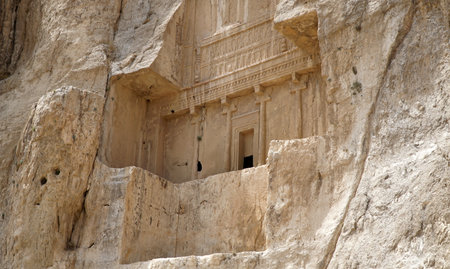 Naqsh-e Rostam, Tombs of Achaemenid (Persian) Kings in Shiraz. Ancient Necropolis in Iran.の写真素材
