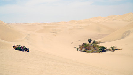 Sand Dunes, Huacachina Desert. Ica, Peru - December 10, 2016.のeditorial素材