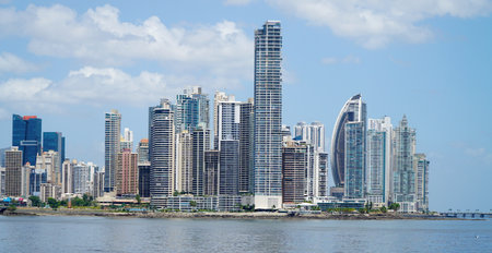 Panama City Skyline. Panama City, Panama - March 18, 2017.のeditorial素材