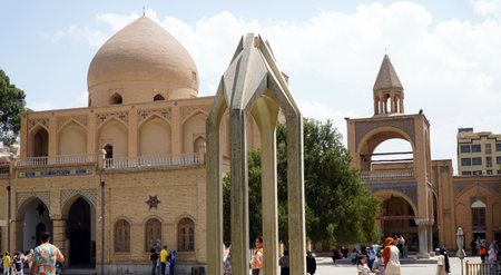 Armenian Vank Cathedral (The Holy Savior Cathedral) in New Jolfa District. Isfahan, Iran - May 1, 2025.のeditorial素材