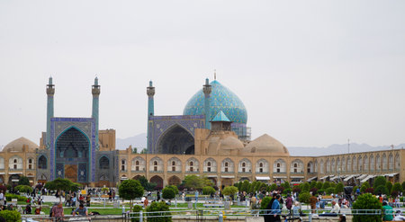 Imam Mosque (Shah Mosque) in Naqsh-e Jahan Square. Isfahan, Iran - April 30, 2025.のeditorial素材