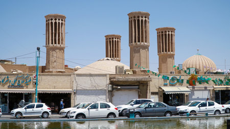 Badgir Windcatcher - Traditional Iranian Architecture. Yazd, Iran - May 8, 2025.のeditorial素材
