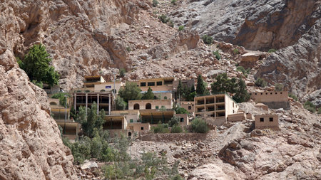 Chak Chak - Zoroastrian Mountain Shrine and Village in Iranの写真素材