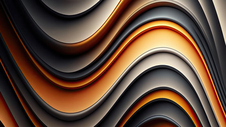 3d abstract background with smooth wavy lines. Vector Illustrationの写真素材