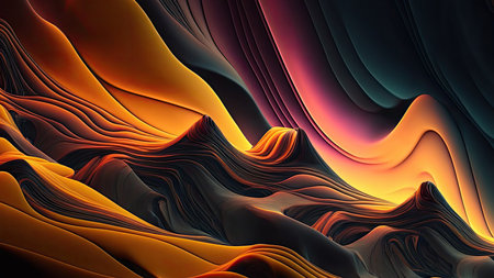 3d rendering of abstract wavy background. Creative Design Templatesの写真素材