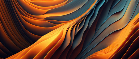 Abstract background with wavy lines. 3d rendering, 3d illustration.の写真素材