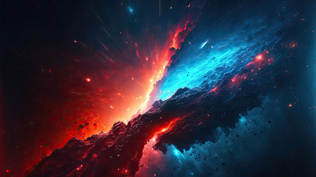 3D illustration of abstract fractal for creative design looks like galaxiesの写真素材