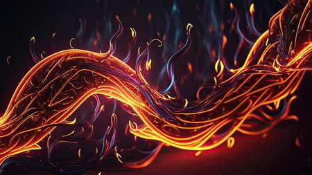 3d illustration of abstract fractal for creative design looks like smokeの写真素材