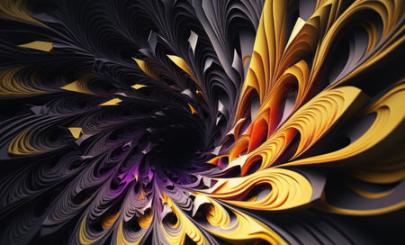 Abstract fractal. Fractal art background for creative design. Decoration for wallpaper, desktop, poster, cover booklet. Print for clothes, t-shirt. Creative illustration for designの写真素材