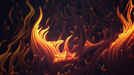 Abstract fire flames background. 3d rendering, 3d illustration.の写真素材