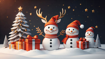 christmas celebration background template illustration. copy space decoration, banner. generative aiの素材