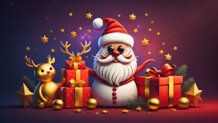 christmas celebration background template illustration. copy space decoration, banner. generative aiの素材