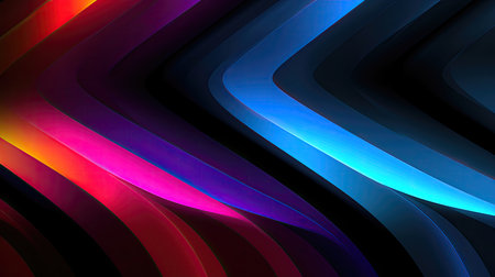 abstract technology neon background template illustration. 3d scene, banner, copy space backgroundの素材