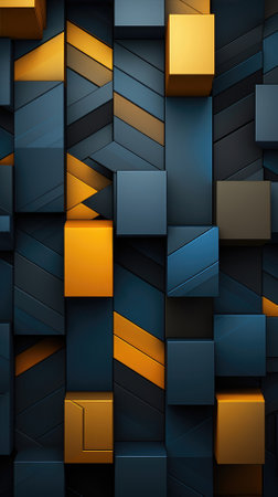 3d geometric background illustrationの素材
