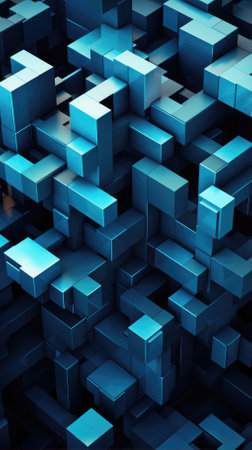 3d geometric background illustrationの素材