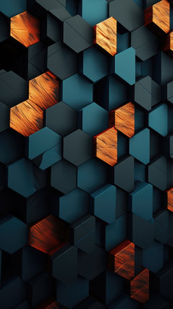 3d geometric background illustrationの素材