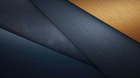 Metal background with blue and gold lines. Element for design. Template for designの素材